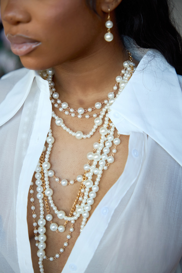 MOTHER OF PEARL NECKLACE SET