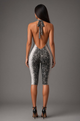 SNAKESKIN CAPRI JUMPSUIT