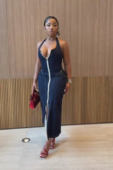 Velora Halter Zip Maxi (S-XL)